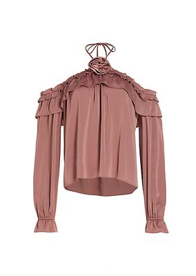 Head Over Heels Satin Long-Sleeve Top