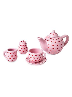Heart Doll Porcelain Tea Set - Pink Red