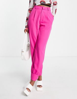 Heartbreak button cuff tailored pants in pink - part of a set