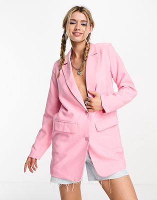 Heartbreak single breasted blazer in pink