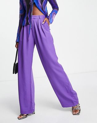 Heartbreak super wide leg pants 3 piece in purple