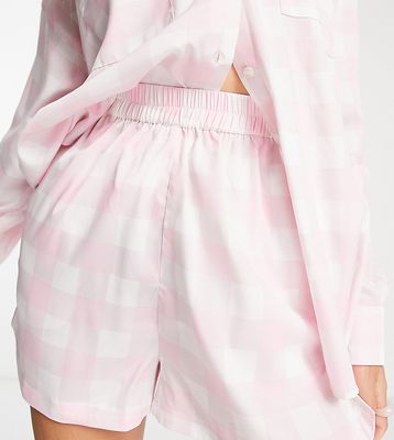 Heartbreak Tall shorts in pink gingham - part of a set