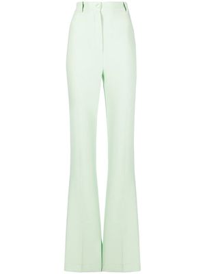 Hebe Studio high-waist flared trousers - Green