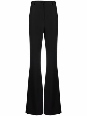 Hebe Studio high-waisted flared trousers - Black