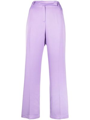 Hebe Studio high-waisted straight-leg trousers - Purple