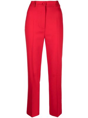 Hebe Studio pressed-crease button-fastening tapered trousers