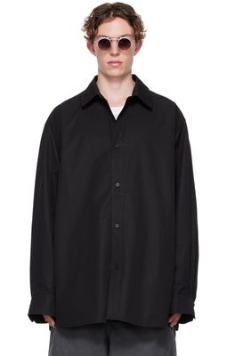 Hed Mayner Black Cotton Shirt