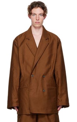 Hed Mayner Brown Cotton Blazer