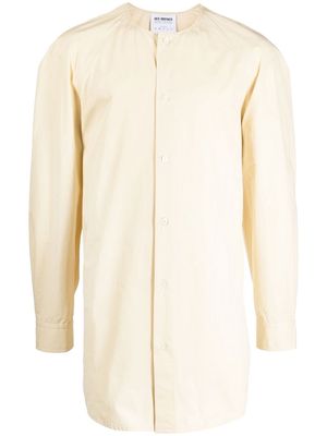 Hed Mayner collarless button-up shirt - Neutrals