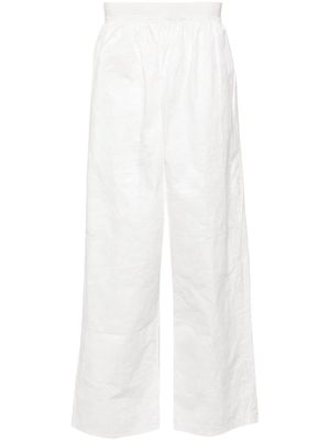 Hed Mayner crinkled wide-leg trousers - White