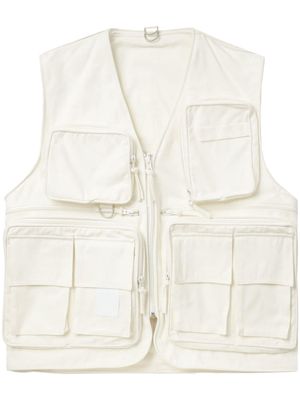 Hed Mayner multi pocket vest - White