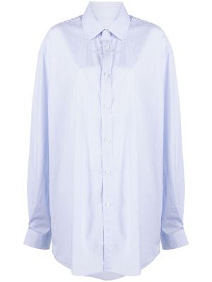 Hed Mayner pinstripe button-up shirt - Blue