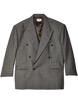 Hed Mayner pinstripe double-breasted blazer - Grey