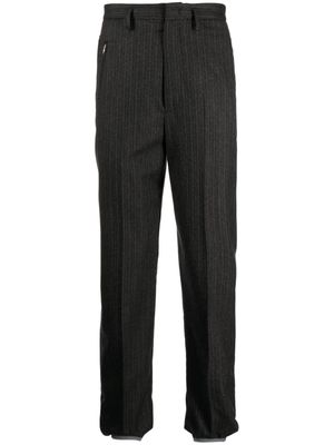 Hed Mayner pinstripe wool tapered trousers - Grey