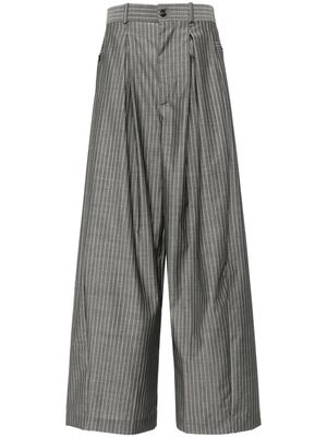 Hed Mayner pinstriped wide-leg trousers - Grey