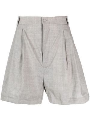 Hed Mayner pleated virgin wool shorts - Grey