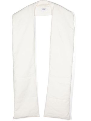 Hed Mayner Puffy oversized cotton scarf - White