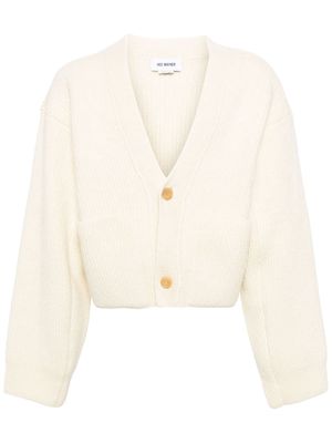 Hed Mayner ribbed V-neck cardigan - Neutrals