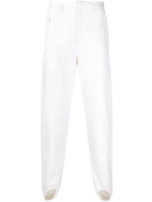 Hed Mayner slim-cut cotton trousers - White