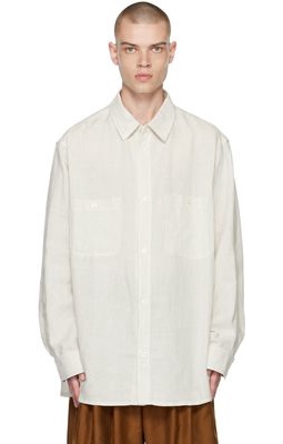 Hed Mayner SSENSE Exclusive Off-White Striped Shirt