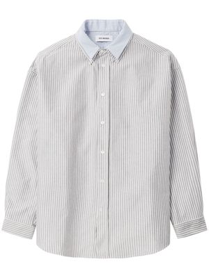 Hed Mayner striped cotton shirt - Grey