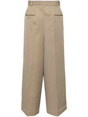 Hed Mayner wide-leg wool trousers - Neutrals