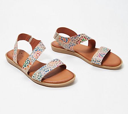 Hee Leather Asymmetrical Strap Sandals
