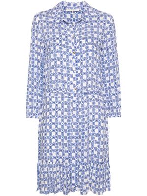 Heidi Klein geometric-print belted shirtdress - White