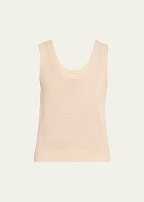 Heidi Sleeveless Shimmer Knit Sweater