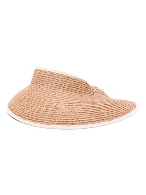 Helen Kaminski Aleeya 11 raffia visor hat - Neutrals