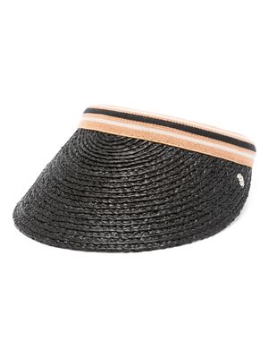 Helen Kaminski Bianca interwoven visor hat - Black