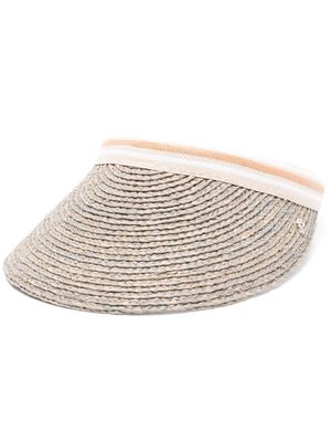 Helen Kaminski Bianca interwoven visor hat - Grey