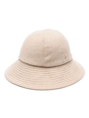 Helen Kaminski Ikka brushed-wool bucket hat - Neutrals