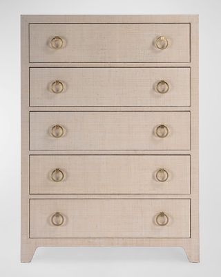 Helena Raffia 5-Drawer Dresser