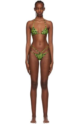 Helenamanzano SSENSE Exclusive Green Paloma Bikini