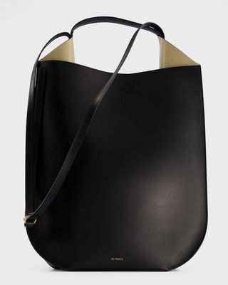 Helene Large North-South Leather Tote Bag