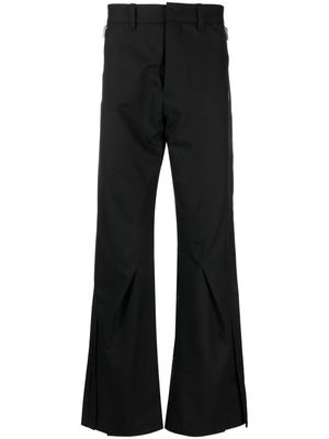 HELIOT EMIL Amalgamate pleat-detail straight-leg trousers - Black