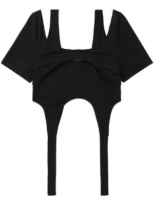 HELIOT EMIL Arid Harness layered top - Black