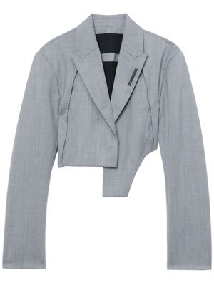 HELIOT EMIL asymmetric virgin-wool blazer - Grey