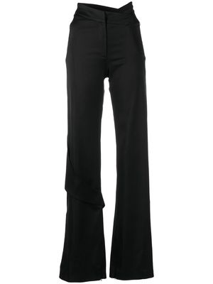 HELIOT EMIL asymmetric wide-leg trousers - Black