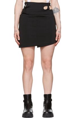 HELIOT EMIL Black Nylon Miniskirt