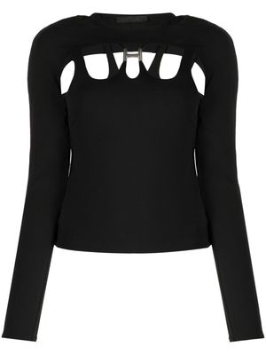 HELIOT EMIL cut-out long-sleeve top - Black
