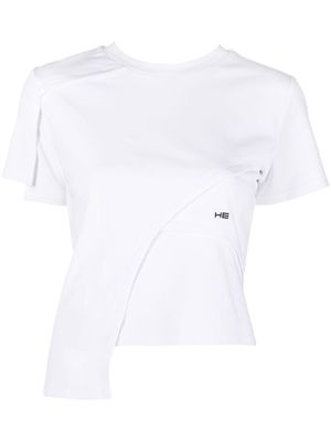 HELIOT EMIL embroidered-logo detail T-shirt - White