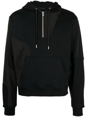 HELIOT EMIL half-zip cotton sweatshirt - Black
