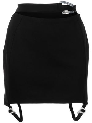 HELIOT EMIL harness-detail cut-out skirt - Black