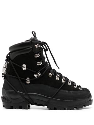 HELIOT EMIL lace-up leather hiking boots - Black