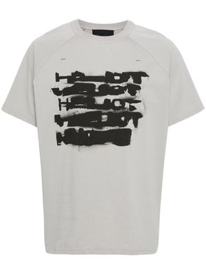 HELIOT EMIL logo-print cotton T-shirt - Grey
