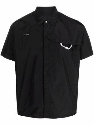HELIOT EMIL logo-print padded shirt - Black