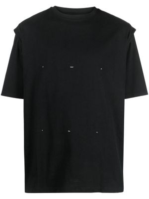 HELIOT EMIL Outline Logo cotton T-shirt - Black