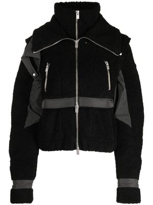 HELIOT EMIL panelled-design faux-shearling jacket - Black